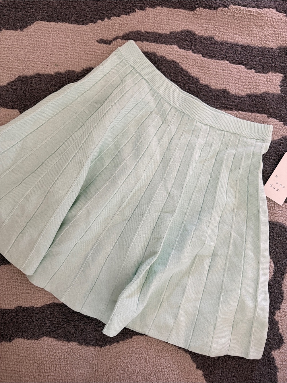 a new day Mint Green Pleated Skirt